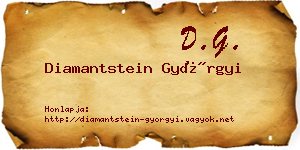 Diamantstein Györgyi névjegykártya